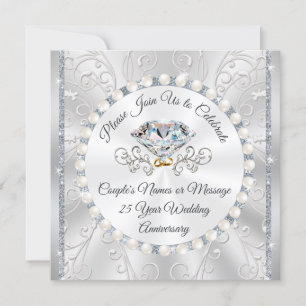 Carte d'invitation pour le 25e anniversaire de mar