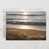 Carte d'invitation pour le 25e anniversaire de mar (Devant / Derrière)