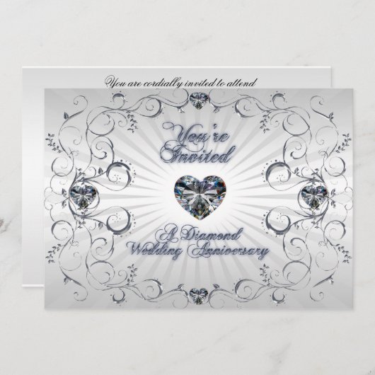 Carte d'invitation pour le 60e anniversaire du Mar (Devant / Derrière)