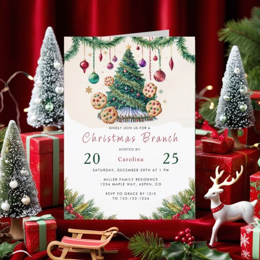 Carte d'invitation pour le brunch de Noël - Brunch