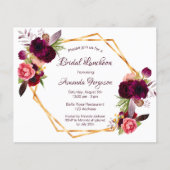 Carte d'invitation pour le déjeuner nuptial flore  (Devant)