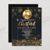 Carte d'invitation pour le dîner de Noël (Devant / Derrière)