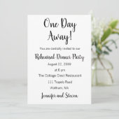 Carte d'invitation pour le dîner de répétition à u (Debout devant)