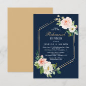 Carte d'Invitation pour le dîner de répétition ble (Devant / Derrière)