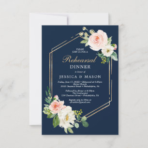 Carte d'Invitation pour le dîner de répétition ble