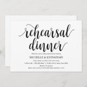Carte d'invitation pour le dîner de répétition Mar (Devant / Derrière)