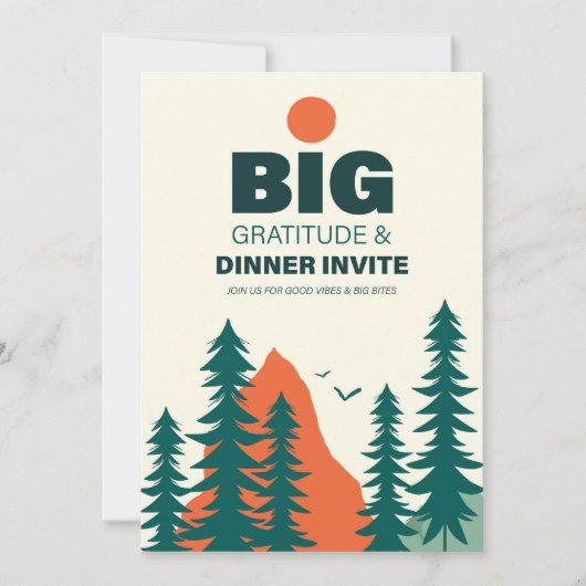 Carte d'invitation pour le dîner de Thanksgiving/ (Devant)