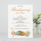 Carte d'invitation pour le dîner de Thanksgiving C (Debout devant)