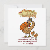 Carte d'invitation pour le jour de Thanksgiving (Dos)
