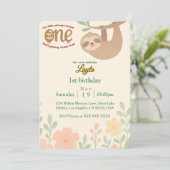 Carte d'invitation pour le premier anniversaire - (Debout devant)