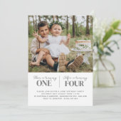 Carte d'invitation pour le premier anniversaire co (Debout devant)