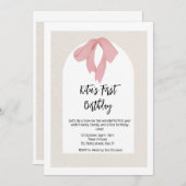 Carte d'invitation pour le premier anniversaire de (Devant / Derrière)