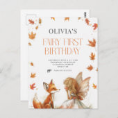 Carte d'invitation pour le premier anniversaire de (Devant / Derrière)