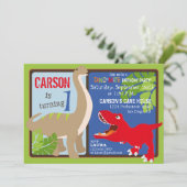 Carte d'invitation pour le premier anniversaire de (Debout devant)