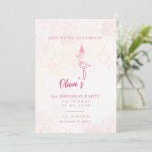 Carte d'invitation pour le premier anniversaire de (Debout devant)