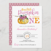 Carte d'invitation pour le premier anniversaire du (Devant / Derrière)