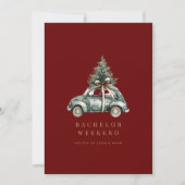Carte d'invitation pour le week-end de Noël (Devant)