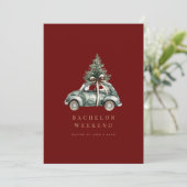 Carte d'invitation pour le week-end de Noël (Debout devant)