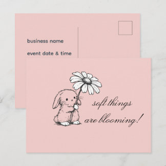 Carte d'invitation pour l'entreprise Fleurs Douces