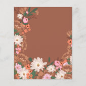 Carte d'invitation pour les 100 ans avec motif flo (Dos)