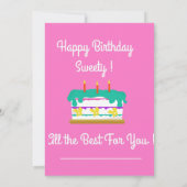 carte d'invitation pour les 10 ans d'olivia (Dos)