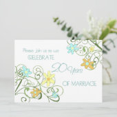 Carte d'invitation pour les 20 ans de fleurs de ja (Debout devant)