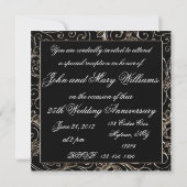 Carte d'invitation pour les 25 ans de mariage (Dos)