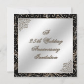 Carte d'invitation pour les 25 ans de mariage (Devant)
