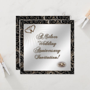 Carte d'invitation pour les 25 ans de mariage