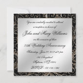 Carte d'invitation pour les 25 ans de mariage (Dos)