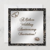 Carte d'invitation pour les 25 ans de mariage (Devant)