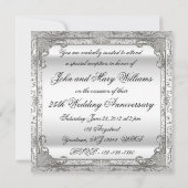 Carte d'invitation pour les 25 ans de mariage (Dos)