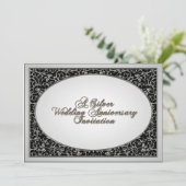 Carte d'invitation pour les 25 ans de mariage (Debout devant)