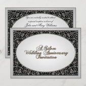 Carte d'invitation pour les 25 ans de mariage (Devant / Derrière)
