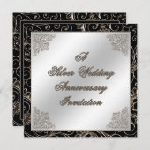 Carte d'invitation pour les 25 ans de mariage (Devant / Derrière)