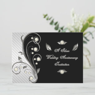 Carte d'invitation pour les 25 ans de mariage