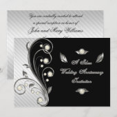 Carte d'invitation pour les 25 ans de mariage (Devant / Derrière)