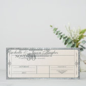 Carte d'invitation pour les 25 ans de mariage (Debout devant)