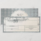 Carte d'invitation pour les 25 ans de mariage (Devant / Derrière)