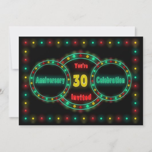 CARTE D'INVITATION POUR LES 30 ANS DE MARIAGE - LU (Devant)