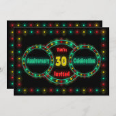 CARTE D'INVITATION POUR LES 30 ANS DE MARIAGE - LU (Devant / Derrière)