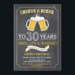 Carte d'invitation pour les 30e anniversaire de la<br><div class="desc">Fêtes et Bières 30e anniversaire Invitation Card avec arrière - plan en tableau noir.
Pour plus de personnalisation,  cliquez sur le bouton "Customiser" et utilisez notre outil de conception pour modifier ce modèle.</div>