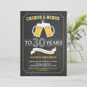 Carte d'invitation pour les 30e anniversaire de la (Debout devant)