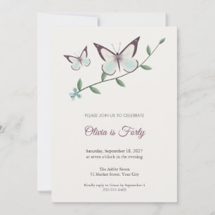 Carte d'invitation pour les 40 ans de Glorious Beg