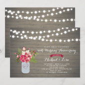 Carte d'invitation pour les 40 ans de mariage en b (Devant / Derrière)