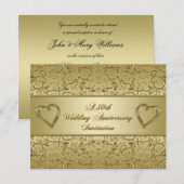 Carte d'invitation pour les 50 ans de mariage (Devant / Derrière)