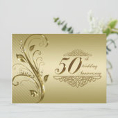 Carte d'invitation pour les 50 ans de mariage (Debout devant)