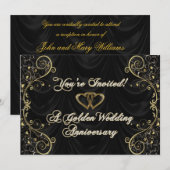 Carte d'invitation pour les 50 ans de mariage (Devant / Derrière)