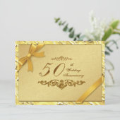 Carte d'invitation pour les 50 ans de mariage (Debout devant)