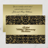 Carte d'invitation pour les 50 ans de mariage (Devant / Derrière)